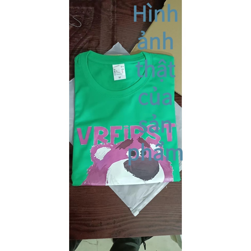 Áo Thun Cotton Dáng Rộng Tay Nửa Hình Gấu Dâu Tây Thời Trang Mùa Hè Hàng Mới Dành Cho Nữ 2022