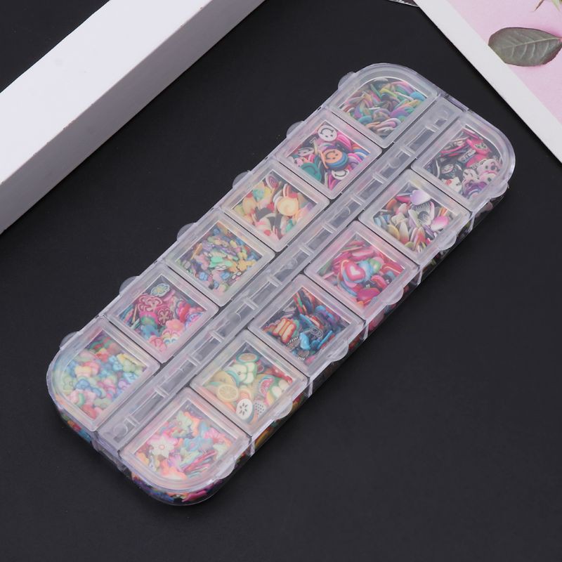 Hộp hạt phụ kiện trang trí tự làm cho đồ chơi bùn dẻo slime đẹp mắt sáng tạo