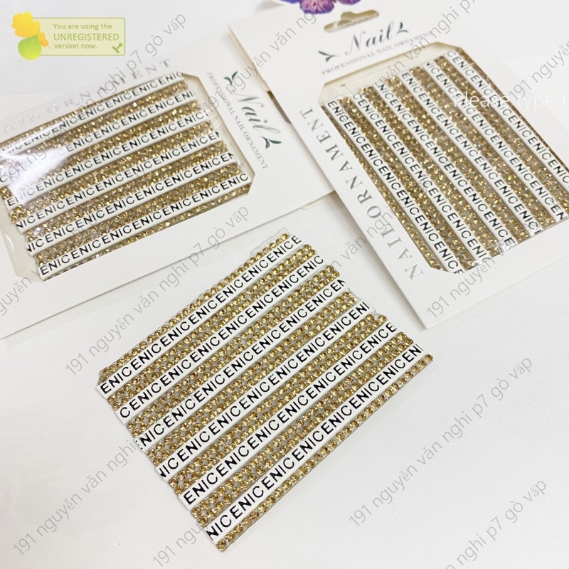 Set dây chữ viền đá trang trí móng - Phụ kiện dây thương hiệu đá trang trí móng tay nail nghệ thuật rẻ