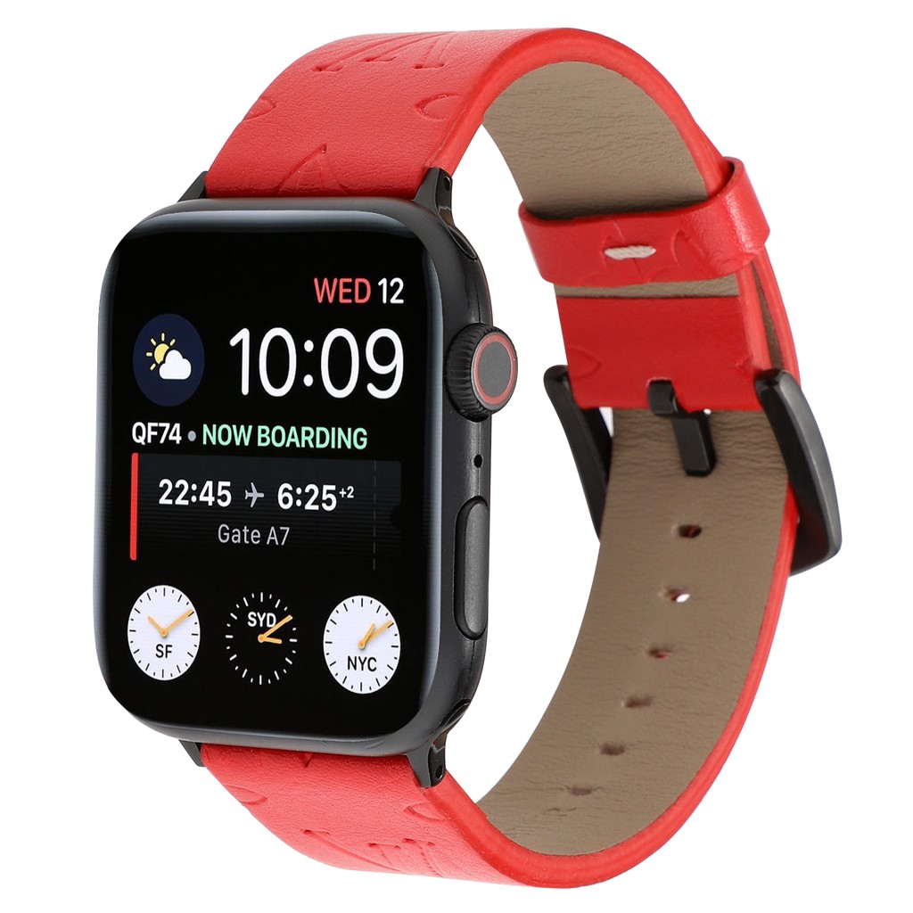 Dây đeo da bản lớn cho Apple Watch 5/4/3/2/1 38mm/42mm/40mm/44mm