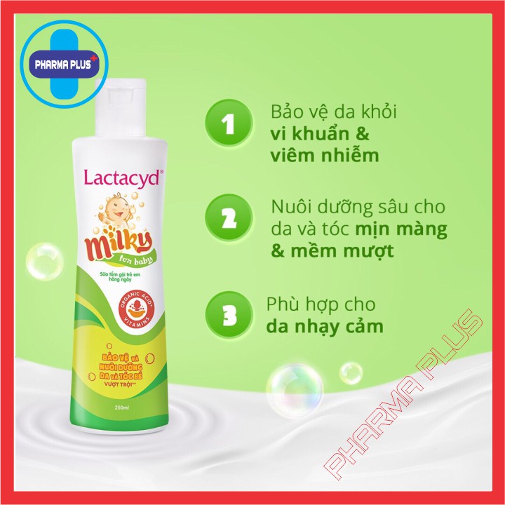 Sữa tắm gội Lactacyd Milky 500ml có vòi, Lactacyd Milky 250ml