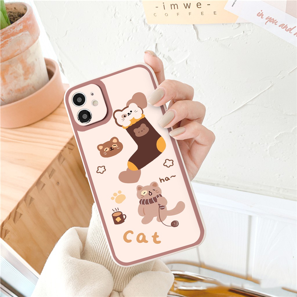 Ốp iphone hot trend hoạt hình nghộ nghĩnh vuông cạnh ốp lưng iphone 6splus/7plus/8/8plus/xr/12/13/pro/max/plus/ tr1189