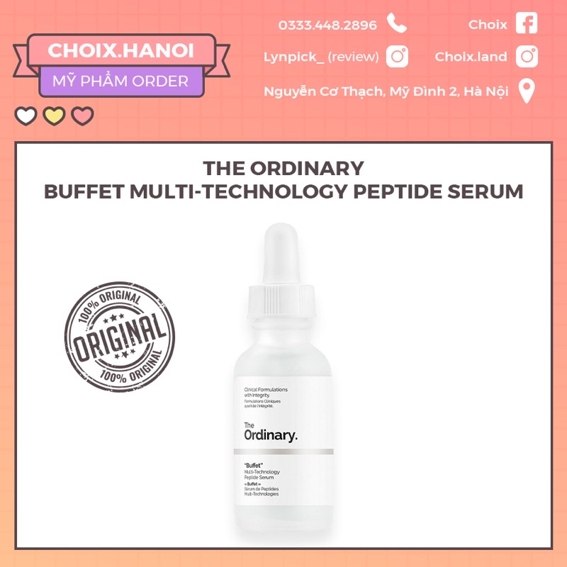 (BILL SEPHORA) THE ORDINARY BUFFET SERUM CHỐNG LÃO HOÁ