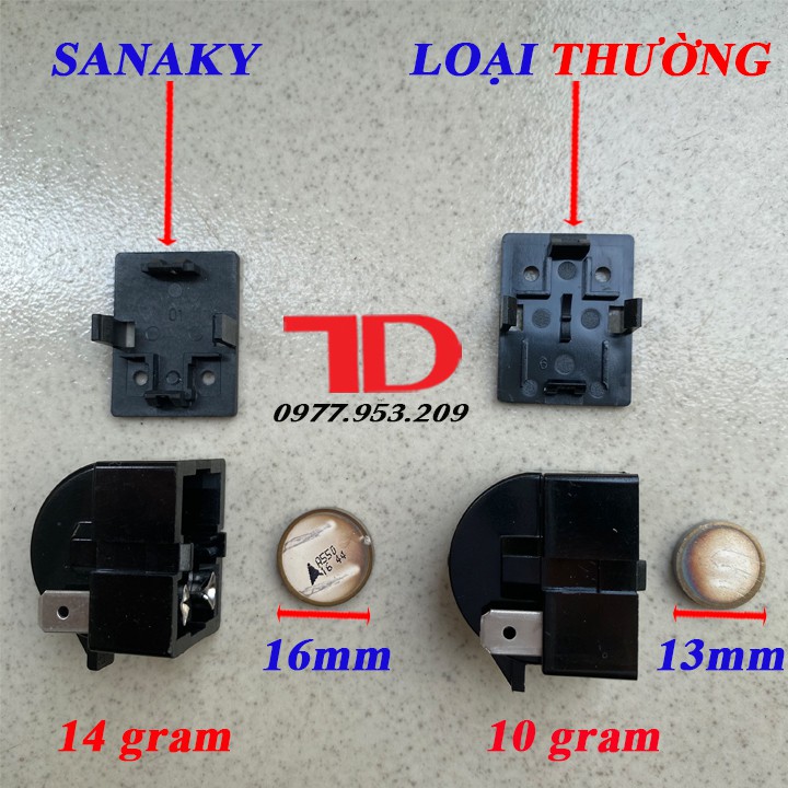 Combo 10 Rờ le tủ lạnh 1 chân hàng hãng