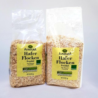 Yến Mạch Hữu Cơ Nguyên Chất Hafer Flocken nhập khẩu Đức (Cán Vỡ_Túi 500g)