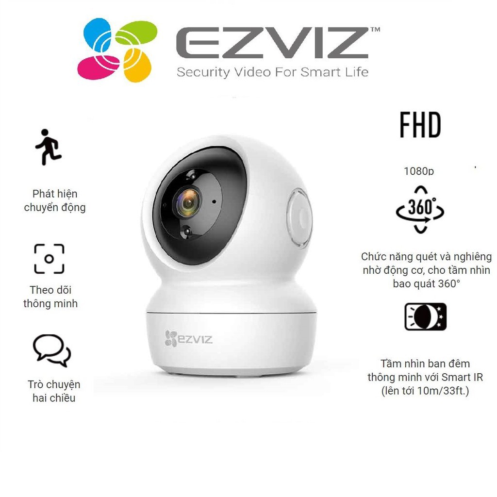 [Mẫu Mới] Camera 2M IP WIFI EZVIS C6N CV246 C6CN 1080P FULL HD