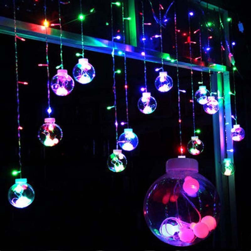 ⚡️Dây đèn led trang trí bóng tròn 12 bóng B38 nháy hình cầu, trang trí noel, quán cafe đẹp long lanh.⚡️