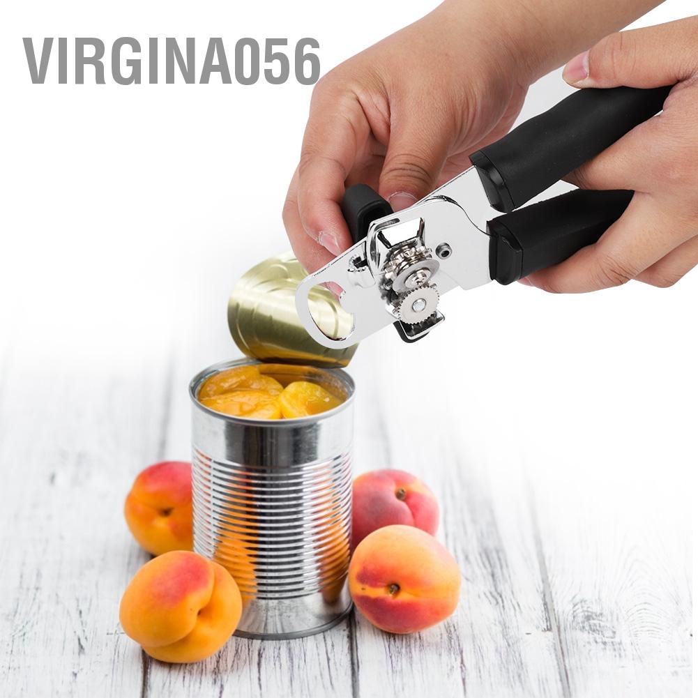 Virgina056 Stainless Steel Cans Opener Professional Ergonomic Manual Can Side Cut