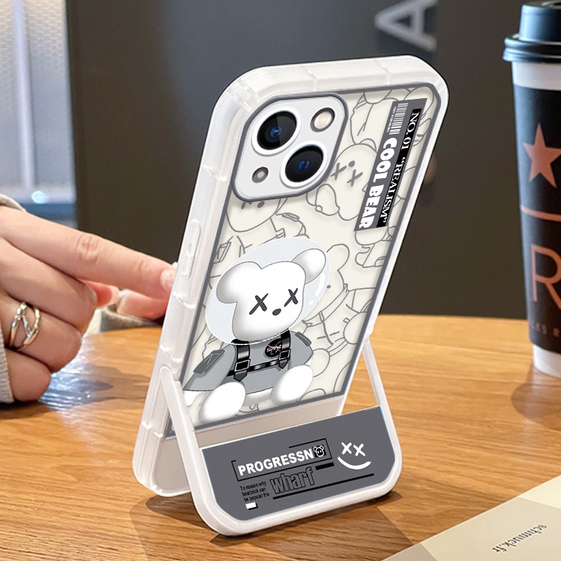 Ốp Điện Thoại Trong Suốt Họa Tiết Gấu Thời Trang Cho IPhone 13 Pro Max XR X XS Max 6 6s 7 8 Plus 11 12 Pro SE 2020