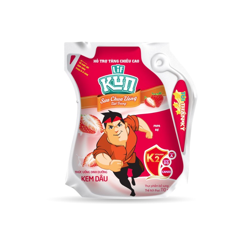 BỊCH 110ML SỮA TRÁI CÂY LIF KUN