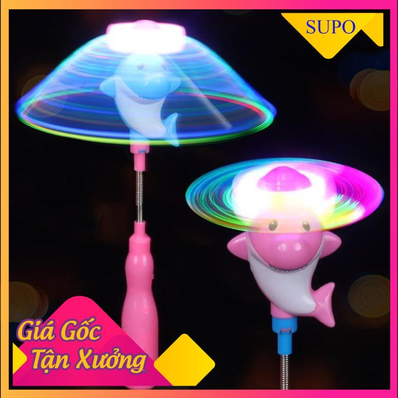 Chong chóng Khủng Long, Cá Heo phát sáng cho bé - Có nhạc - Chạy bằng pin.