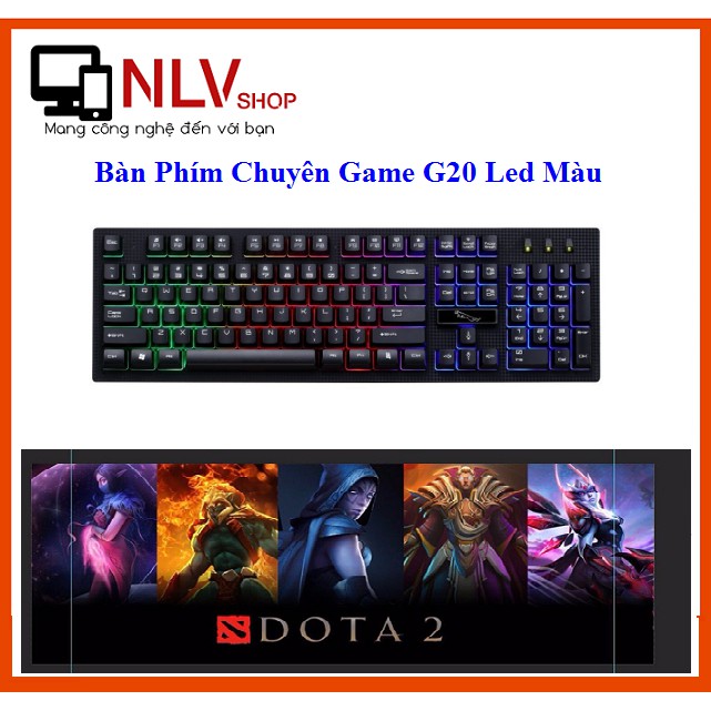 Freeship - Deal Hot Bàn Phím Chuyên Game G20 Led + Lót Bàn Phím Chuột Dota2