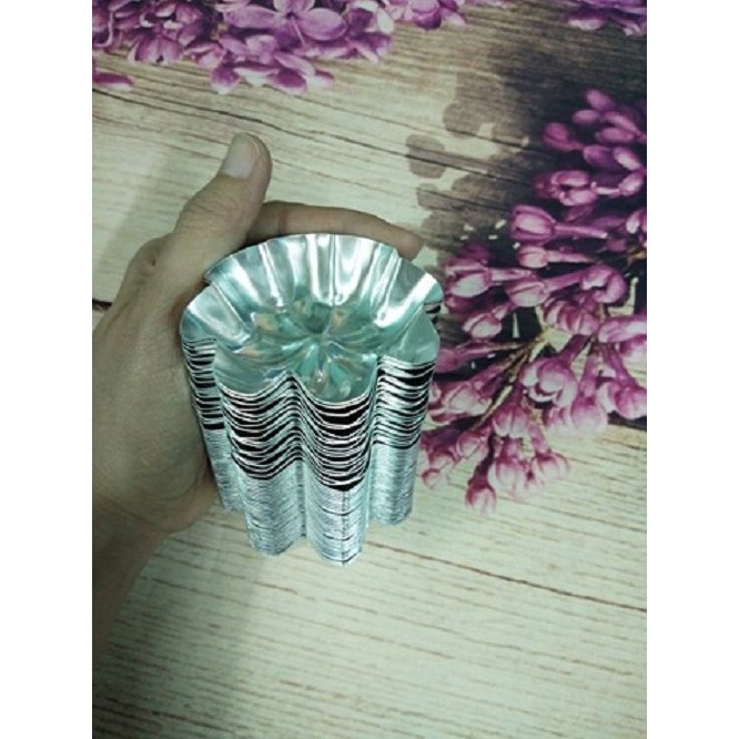 BỘ 50 KHUÔN NHÔM BÁNH BÒ BÁNH DA LỢN HÌNH TRÁI BỨA 5 CM