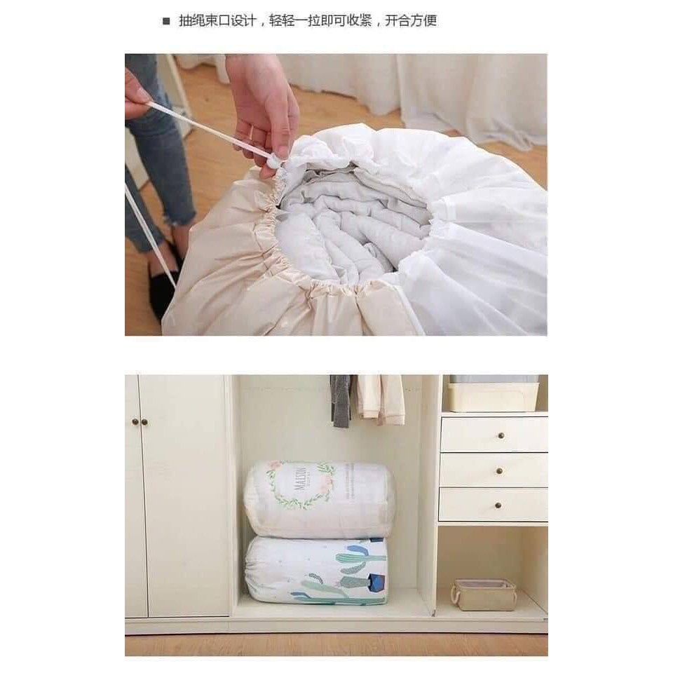 Túi đựng chăn,túi đựng quần áo hình trụ rút dây