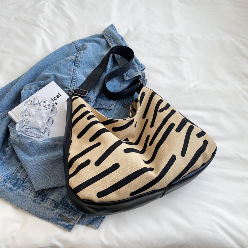 Túi Tote Đeo Vai Bằng Vải Bạt Sức Chứa Lớn Thời Trang Mùa Hè Hàng Mới Dành Cho Bạn Nữ 2022