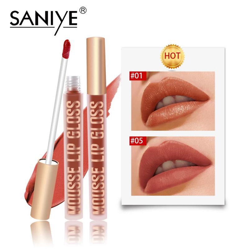 (Hàng Mới Về) Son Kem Màu Lì Không Thấm Nước Lâu Trôi Dưỡng Ẩm Saniye | BigBuy360 - bigbuy360.vn