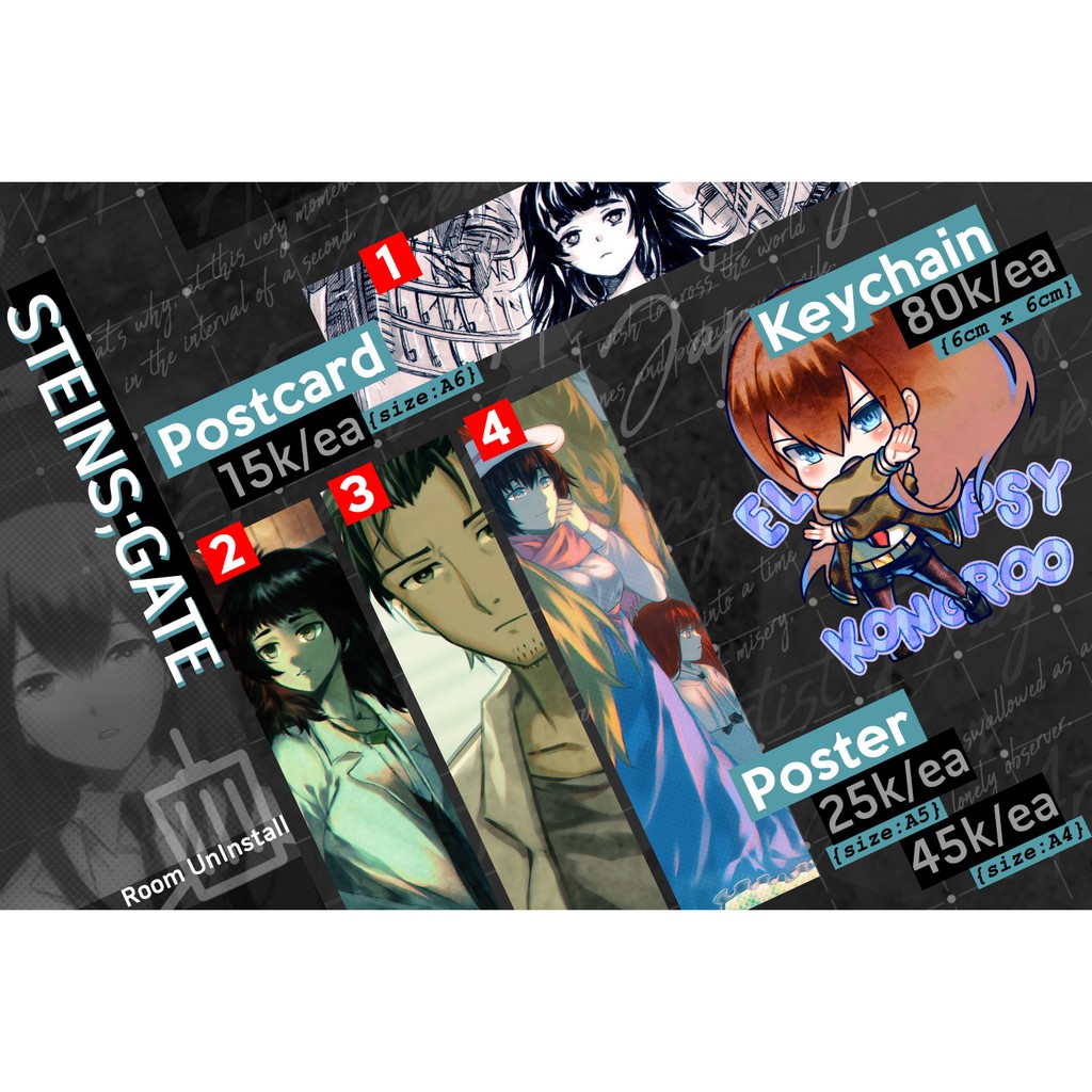 [Steins;Gate] Postcard, Poster, Sticker