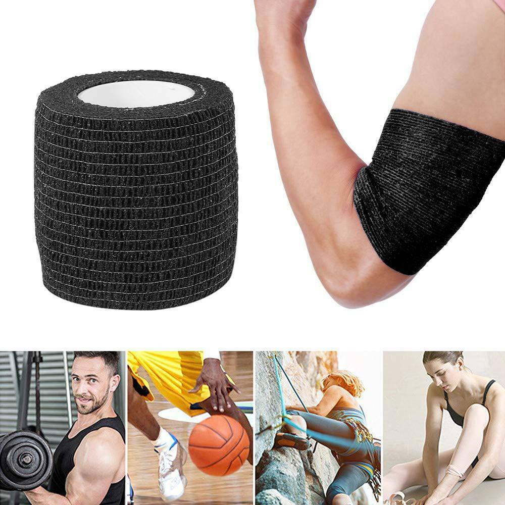 Băng keo thể thao đá bóng, băng vải tự dính cuốn cổ tay cổ chân cuốn ngón tay y tế chống chấn thương bảo vệ cơ khớp