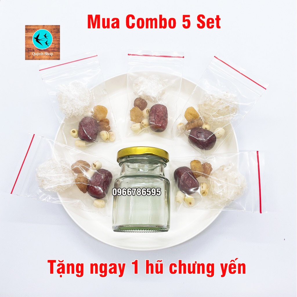 Set yến sào baby chia sẵn tặng kèm hũ và đường phèn chưng tại nhà