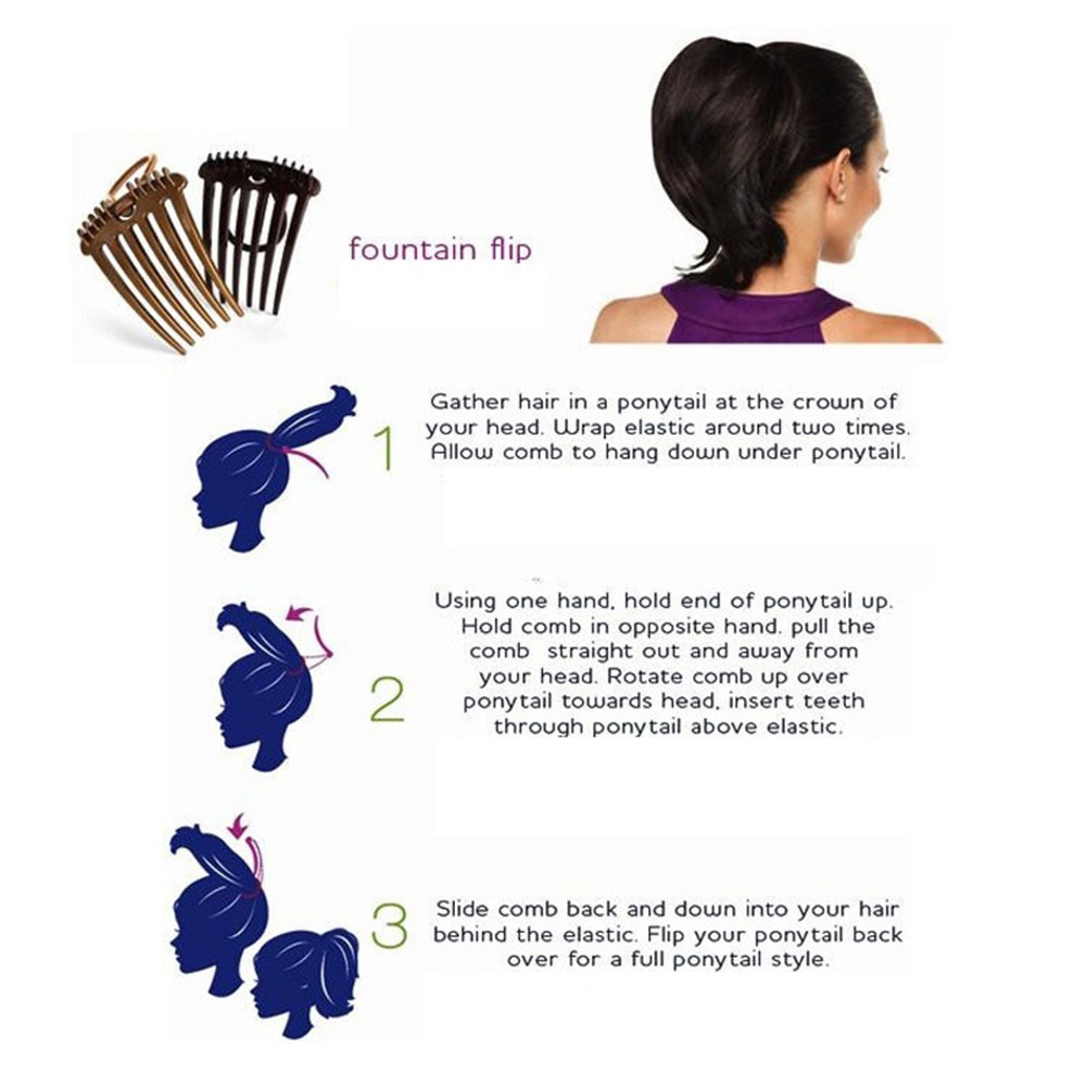 Set 2 Lược Cài Tóc Kiểu Dáng Thời Trang Tiện Lợi Cho Nữ