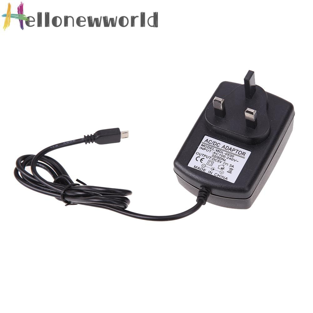 Hellonewworld UK AC to DC 5V 3A Micro USB Power Supply Adapter for Windows Android Tablet