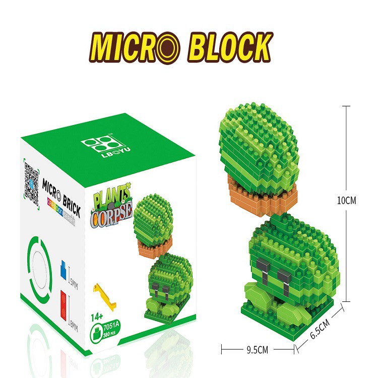 Bộ Sản Phẩm Đồ Chơi Lắp Ráp Plants Vs Zombies, Mô Hình Zombie Chất Liệu Cao Cấp Cho Bé annhienstore