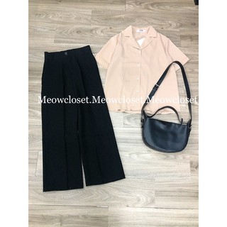Áo sơ mi cộc cổ V