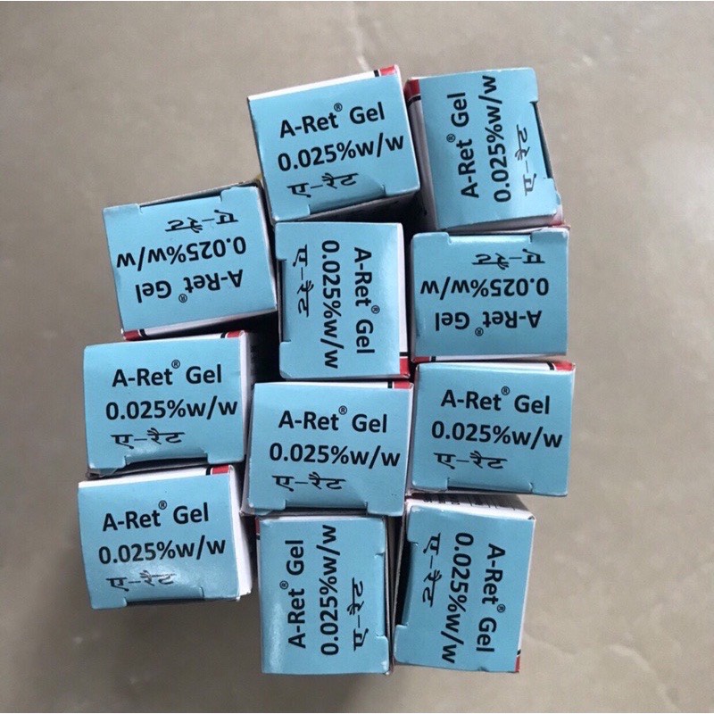 Tretinoin aret 🔺TRE ẤN🔺Tretinoin Gel USP Aret - Kem giảm mụn, mờ thâm, chống lão hóa 0.025%, 0.05%, 0.1% Dung tích 20g