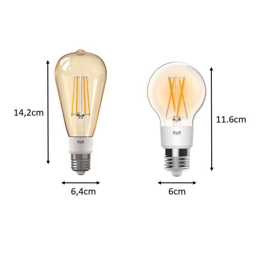 Đèn dây tóc Yeelight Filament thông minh kiểu dáng cổ điển vitage, led sợi đốt tích hợp Homekit - Hàng chính hãng