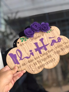 Bảng gỗ treo shop