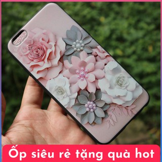 Ốp lưng hình hoa cực kỳ đẹp cho iphone 6/7/8/x/xr/xs max ốp dẻo chống bẩn tặng luôn iring cute
