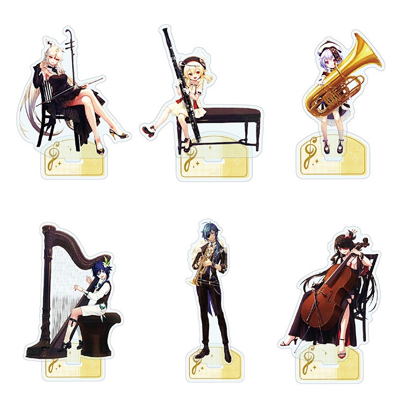 Mô hình nhân vật anime Genshin bằng acrylic có giá đỡ để bàn trang trí