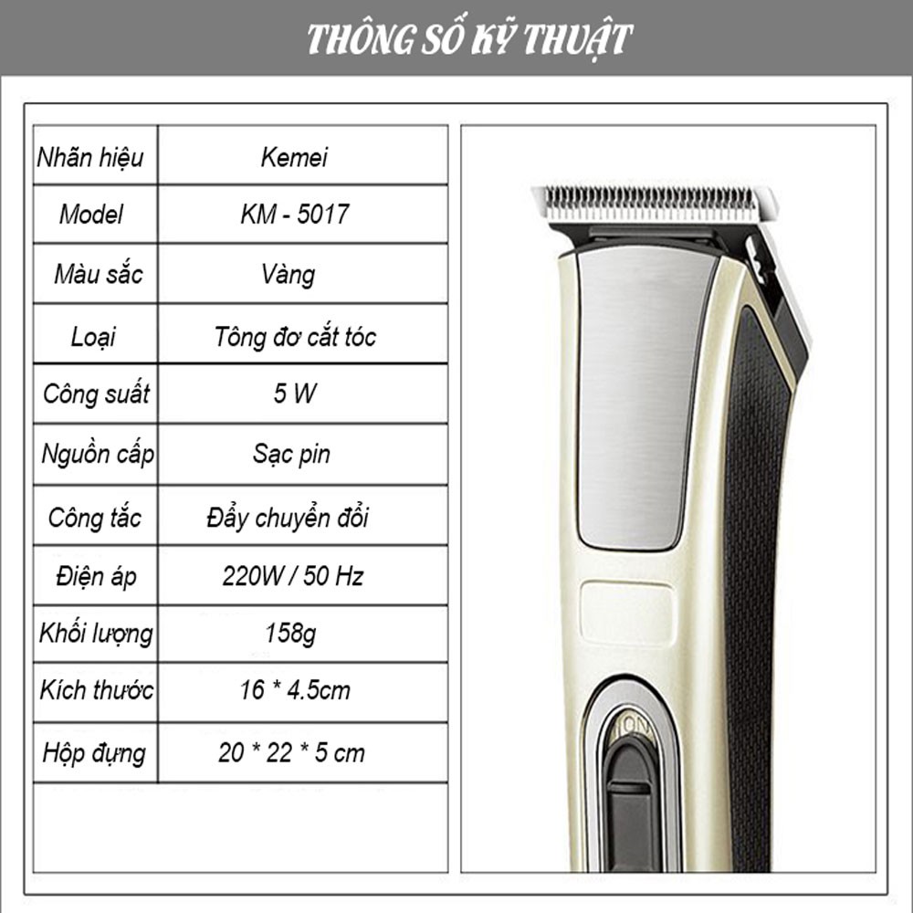 Tăng Đơ Hớt Tóc Gia Đình ⚡️𝐅𝐑𝐄𝐄 𝐒𝐇𝐈𝐏⚡️ Tông Đơ Cắt Tóc Cao Cấp Siêu Bền