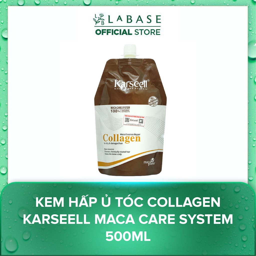Kem Hấp Ủ Tóc Collagen Karseell Maca Essence Repair For Dry & Damaged Túi 500ml