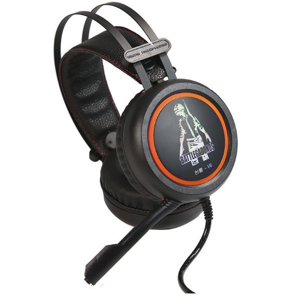 HÀNG CAO CẤP -  Tai nghe chụp tai V6 -7.1 gaming giá rẻ,tai nghe dành cho game thủ,độ cách âm tốt,có led,mic thoại,kết n