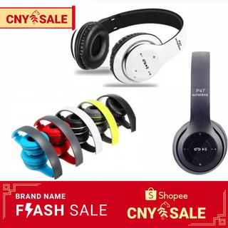 💥 STOCK 💥 P47 Power Bass Foldable Mini Bluetooth Wireless Headset MP3 RadioFM with Button Control Headphone