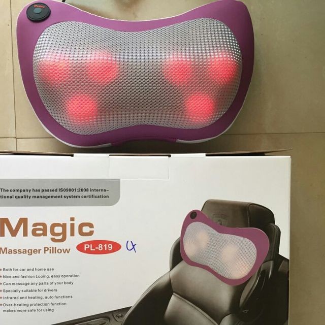 Gối massage hồng ngoại Magic Energy pillow PL-819 (Tím)