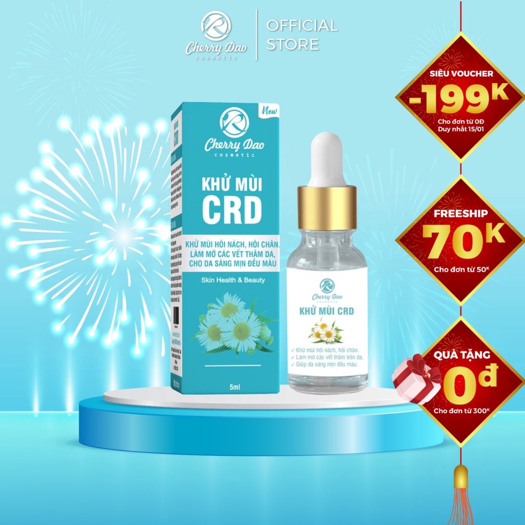 Serum CRD Cherry Đào khử mùi hôi nách hôi chân ngăn mồ hôi tay 5Ml