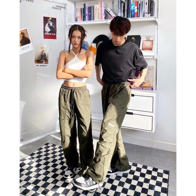 QUẦN DÙ FORM RỘNG - NYLON LOGO PANTS NORMOS
