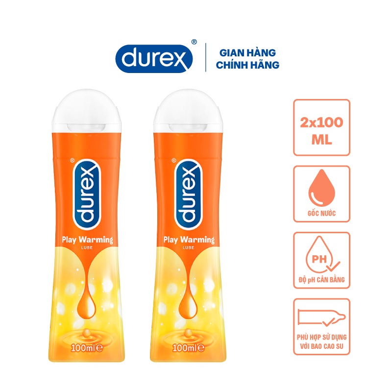 Bộ 2 gel bôi trơn Durex Play Warming (100ml/chai)