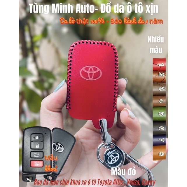Bao da chìa khoá ô tô toyota altis 2019-2020, camry 2012-2013 bảo vệ chìa khoá oto cao cấp chống xước