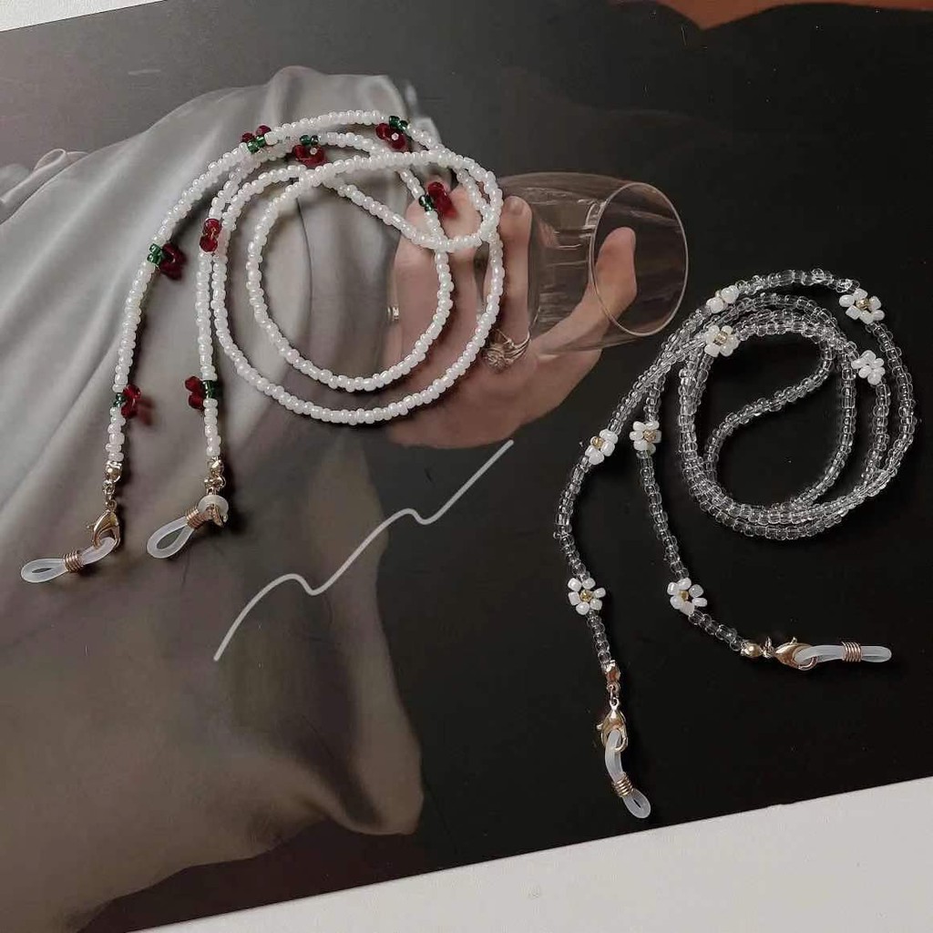 Dây đeo mắt kính và khẩu trang hình quả cherry