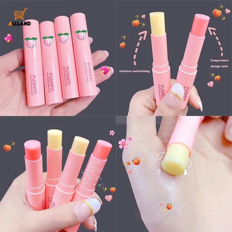 Son Dưỡng Môi Chiết Xuất Đào Tự Nhiên Chống Nứt Nẻ/Chống Thấm Nước Dưỡng Ẩm Môi Thay Đổi Màu Sắc Độc Đáo