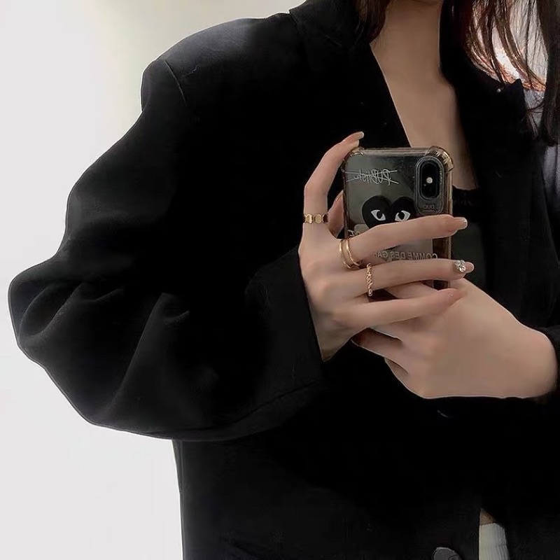 Set 3 nhẫn đeo khớp ngón tay titan thiết kế đơn giản sáng đẹp, phong cách thanh lịch và nữ tính thời trang cho nữ