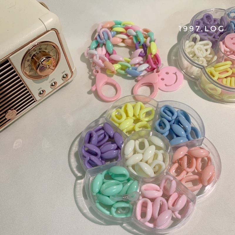[DIY] Dây đeo khẩu trang xích kèm mặt cười Hàn Quốc - handmade tự làm