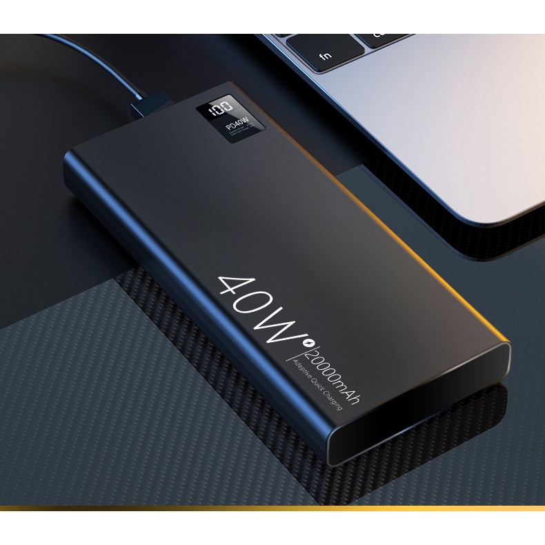 Pin dự phòng sạc nhanh 20000mAh 40W, chuẩn sạc nhanh PD-Q.C-VOOC-Mi Turbo-DART, cổng Type-C sạc nhanh 2 chiều