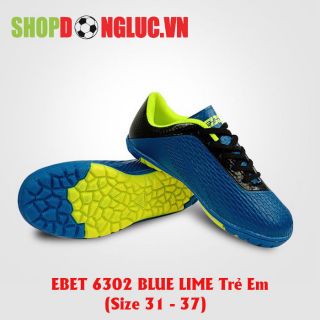 GIÀY ĐÁ BÓNG TRẺ EM EBET 6302 blue/lime