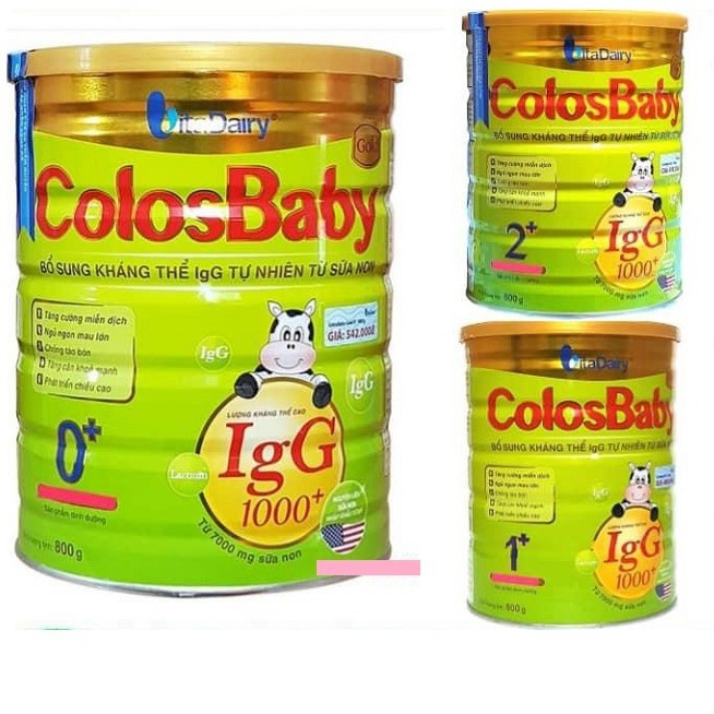 Sữa ColosBaBy Gold 1000IgG 800g Đủ số 0+, 1+ date 2023(có mã qr tích điểm trên app)