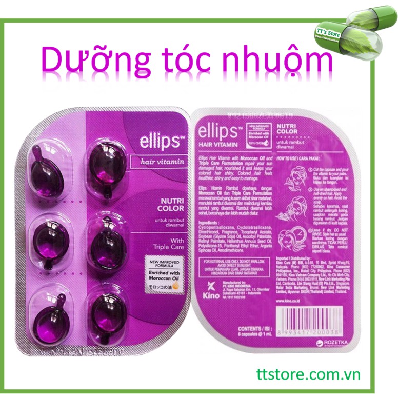 Viên serum dưỡng tóc ELLIPS (Vỉ 6 viên) - Vitamin dưỡng tóc