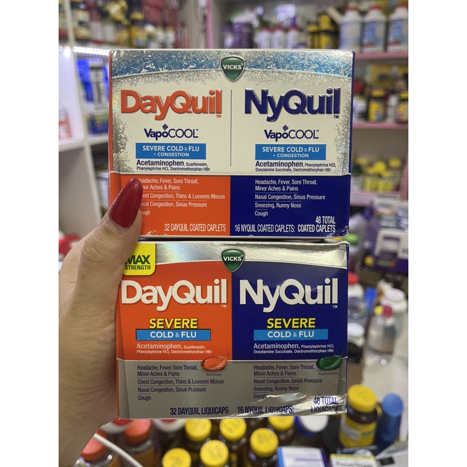 Dayquil severe, dayquil nyquil 72 viên,48 viên